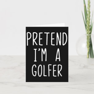 Föreslå Golfer Costume Halloween Lazy Easy Golfing Kort