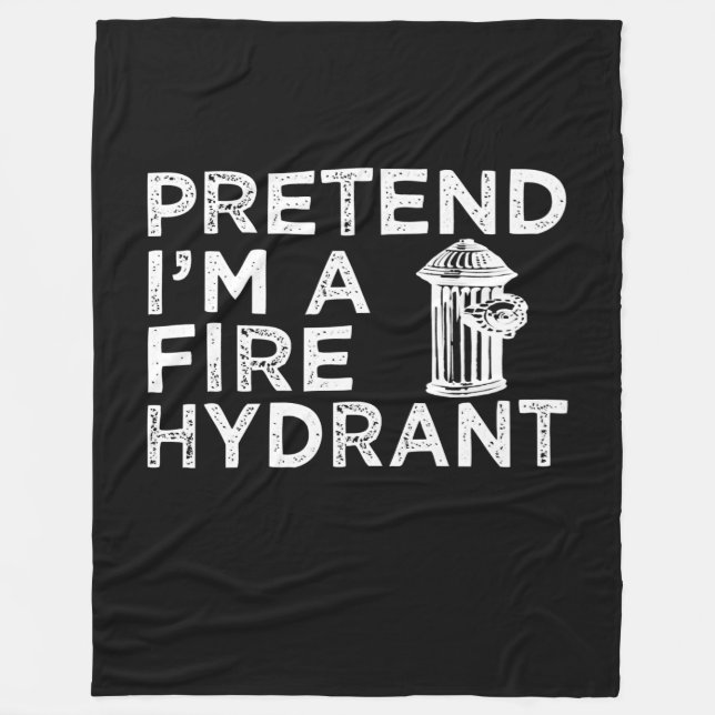 Föreslå Im A Fire Hydrant | Funny Firefighter Gift Fleecefilt (Framsidan)