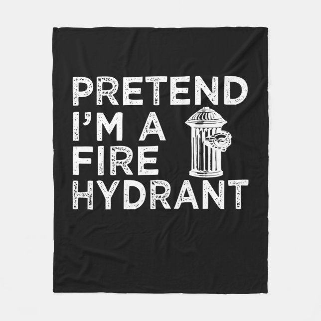 Föreslå Im A Fire Hydrant | Funny Firefighter Gift Fleecefilt (Framsidan)