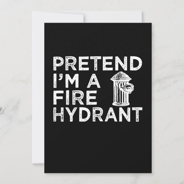 Föreslå Im A Fire Hydrant | Funny Firefighter Gift Julkort (Framsida)