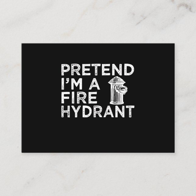 Föreslå Im A Fire Hydrant | Funny Firefighter Gift Visitkort (Framsida)