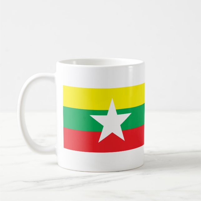 Föreslagen Myanmar flagga 2007 Kaffemugg (Vänster)