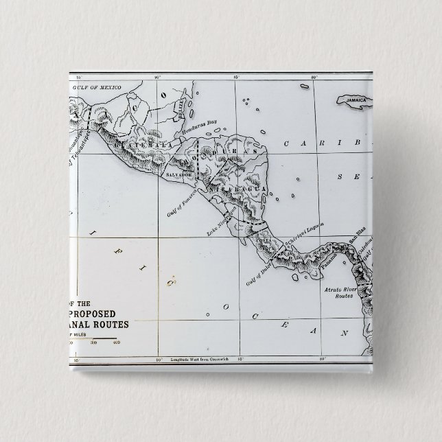 Föreslagna Isthmian kanalruttar för karta Knapp (Framsida)