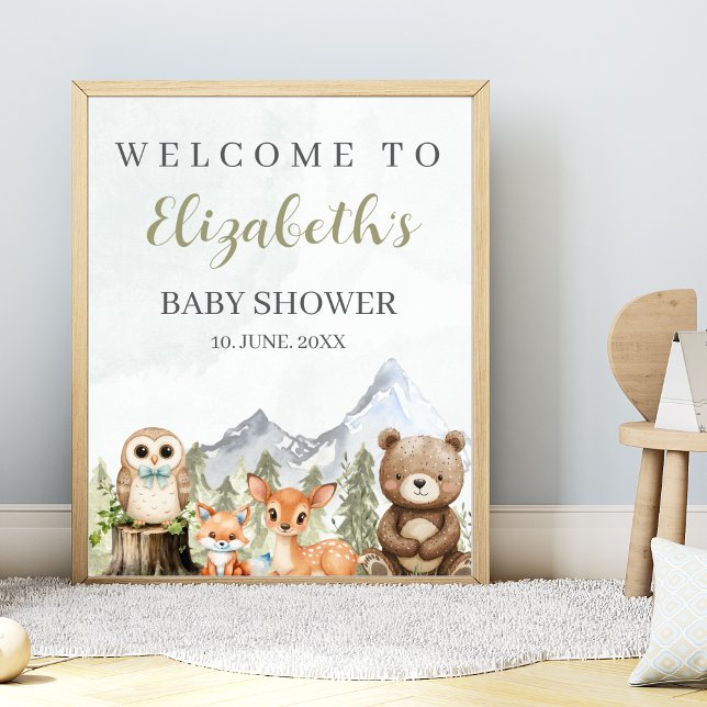 Forest Adventure Baby Shower for Boy Poster (Skapare uppladdad)