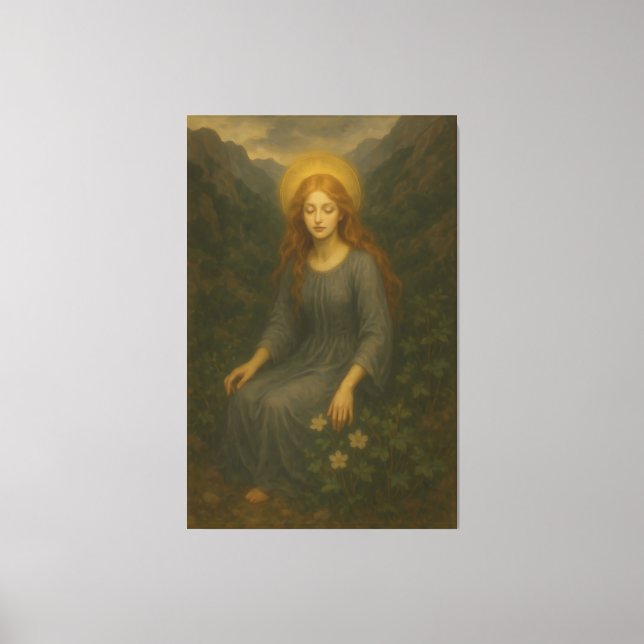Forest Angel – Divine Light Portrait Canvastryck (Framsida)