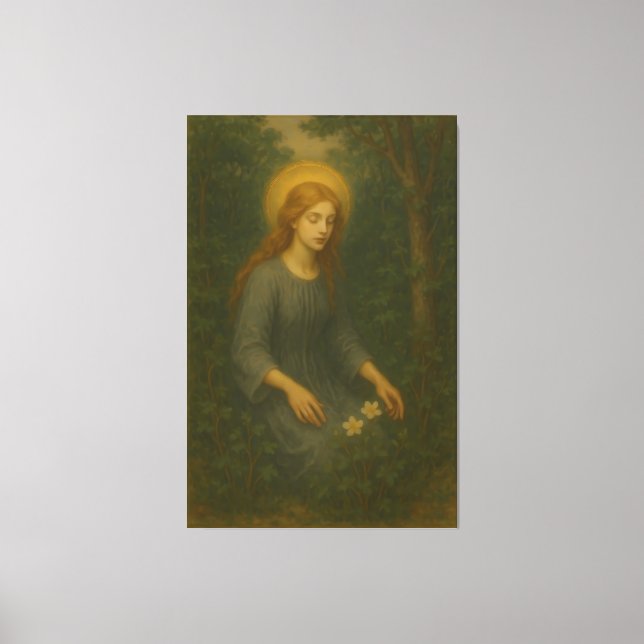 forest angel fine art painting canvastryck (Framsida)
