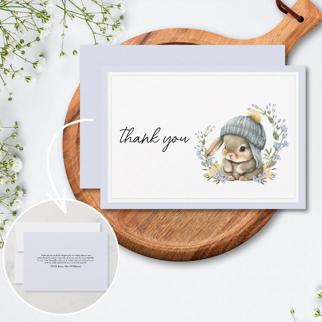 Forest Animal Baby Shower Thank You Card Tack Kort (Forest Animal Baby Shower Thank You Card 2)