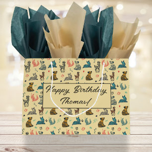 Forest Animal Doodle Mönster   GULT