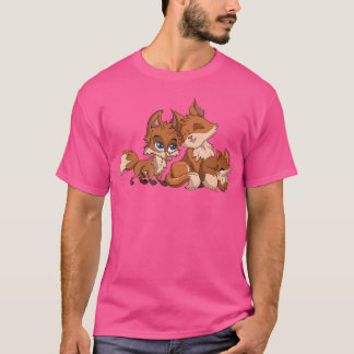 Forest Animal Lover Cute Foxes Family Wildlife Fox T Shirt