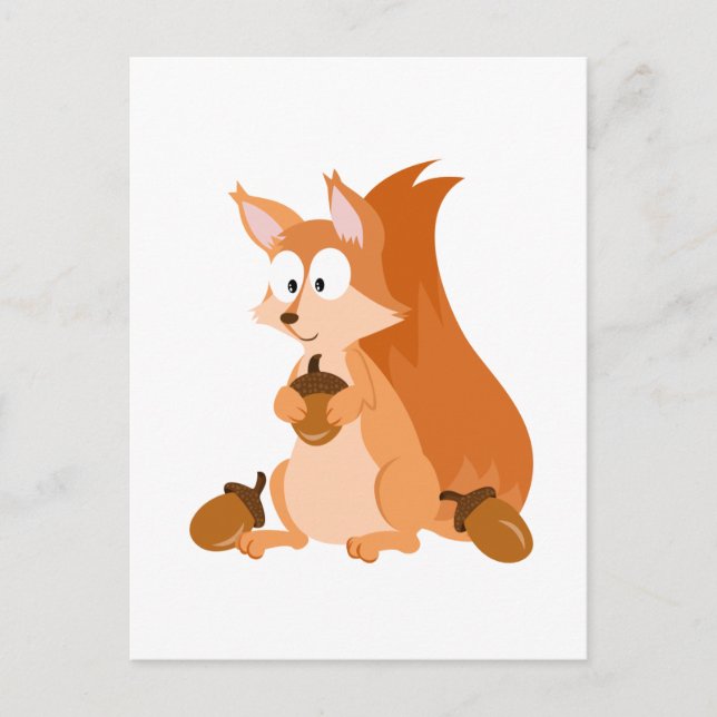 Forest Animal Squirrel Vykort (Framsida)