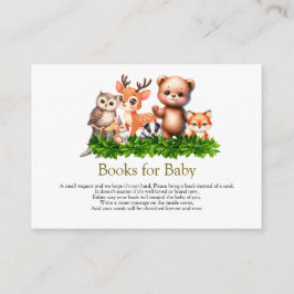 Forest Animals Bok för Baby Card Tilläggskort