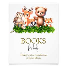 Forest Animals Bok för Baby Sign Fototryck