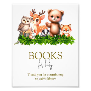 Forest Animals Bok för Baby Sign Fototryck