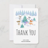 Forest Animals Dancing Around a Fir Träd