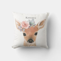 Forest Animals Hjort Watercolor Typography Namn