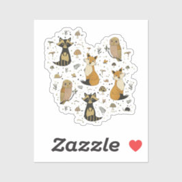 Forest animals klistermärken