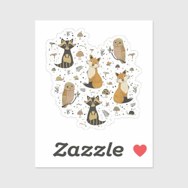 Forest animals klistermärken (Ark)