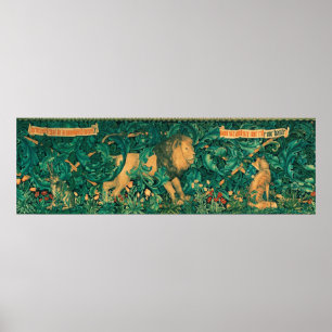 Forest Animals,Lejon, W.Morris Digital-utveckling Poster