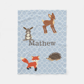 Forest Animals Personlig Fleece Blanket