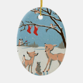 Forest Animals Personlig jul Ornament