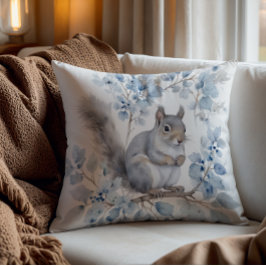 Forest Animals Throw Pillow – Cozy Rustic decor Kudde