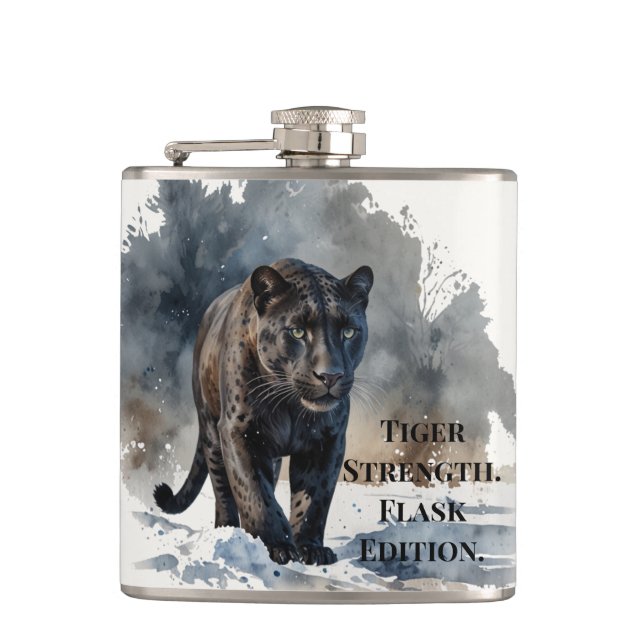 Forest Animals Tiger Strength Flask Fickplunta (Framsidan)