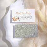 Forest Animals Vintage Baby Shower Bokar for Baby Tilläggskort<br><div class="desc">Ett djurutrymmeskort för att matcha vår samling av Forest Animals Vintage Baby Shower. Den här utformningen har en handdragen ekorre som är kapslad bland lush grey, blommor och charmeringssvampar. Korten går tillbaka till en serenpastellsage grönt färg med en vit botanisk löv mönster, som lägger till en elegant och gammaldags storyboks...</div>