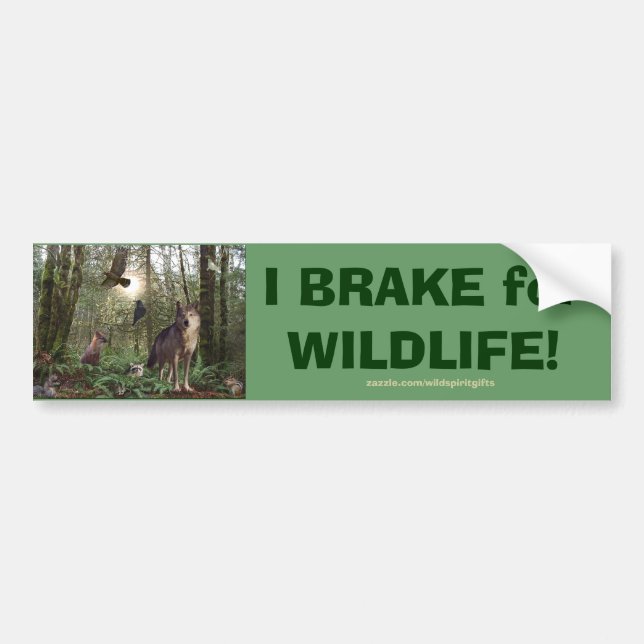 Forest Animals Wildlife Älskare Auto Sticker Bildekal (Framsidan)
