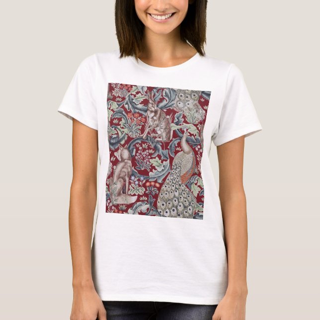 Forest Animals, William Morris T Shirt (Framsida)