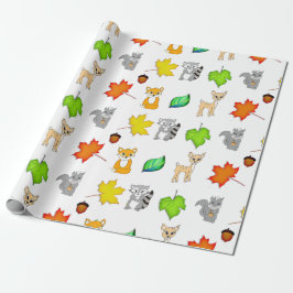 Forest Animals Woodland Creatures Fox, Raccoon Presentpapper