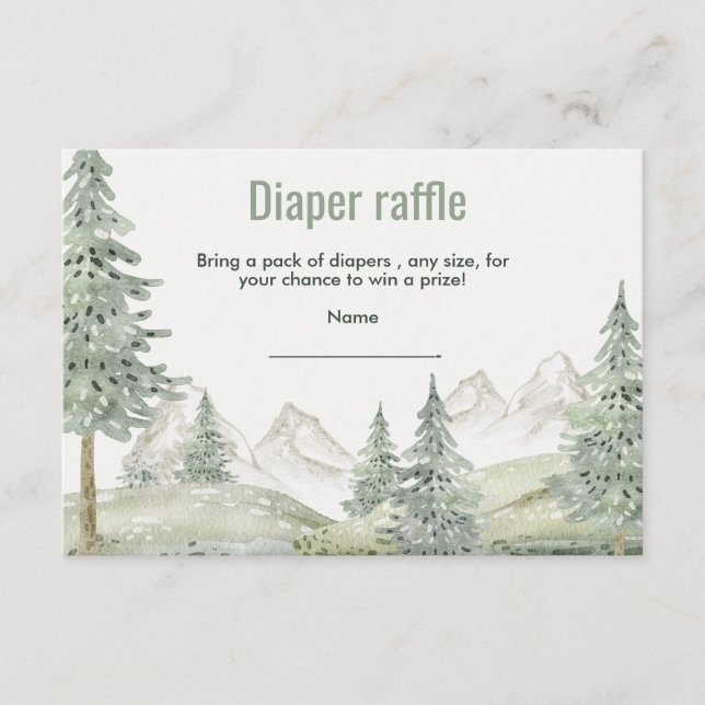 Forest äventyr börjar babyduschkort tilläggskort (Framsida)