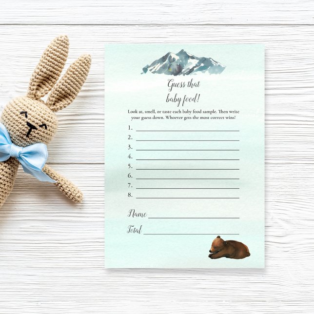 Forest Äventyr gissar att Baby föda är ett spel Inbjudningar (Skapare uppladdad)