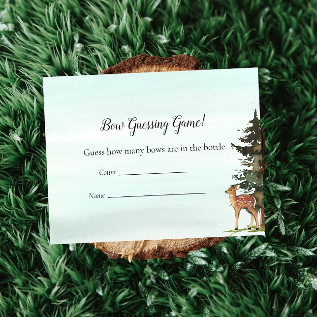 Forest Äventyr Guessing Count Deers Game Inbjudningar (Skapare uppladdad)