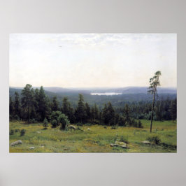 Forest Avstånd Ivan Shishkin Poster