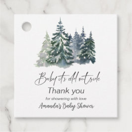 Forest Baby Det är Kallet utanför Winter Baby Show Gåvor Etiketter