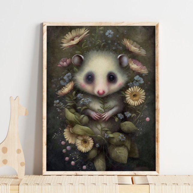 Forest Baby Possum Sunblomma | Skriv ut postfack Poster (Skapare uppladdad)