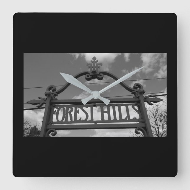 Forest Backe, Queens, NYC Fyrkantig Klocka (Framsida)