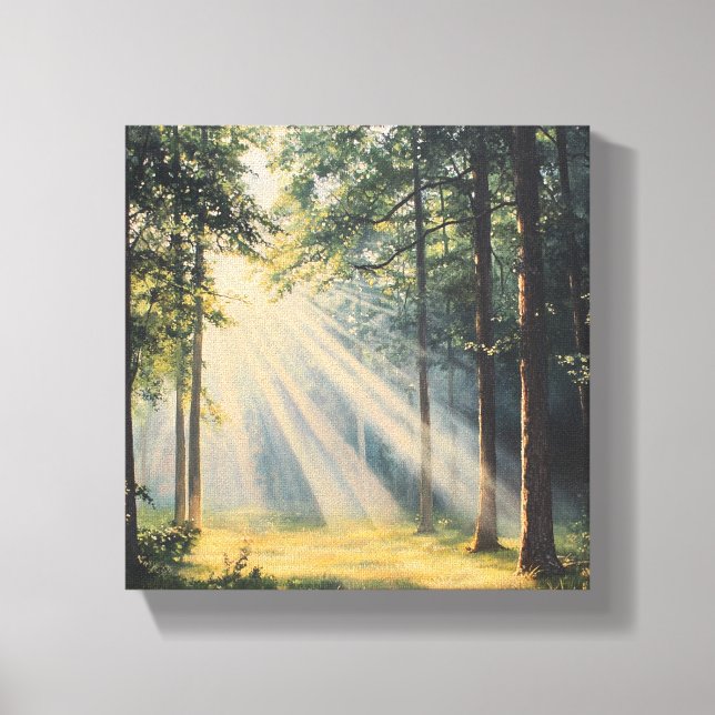 Forest Bathing in Sunlight Canvastryck (Framsida)