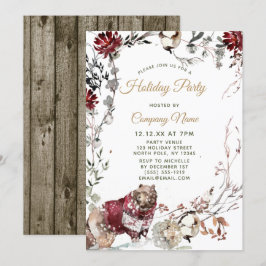 Forest Bear Corporate Helgdag jul Party Inbjudningar