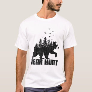 Forest Bear Hunt - Bear Forest Clipart Hunting Sea T Shirt