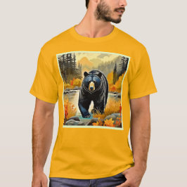 Forest Black Bear - höst T Shirt