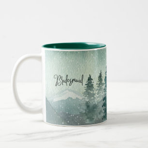 Forest Bröllop Memory Bridesmaid Två-Tonad Mugg