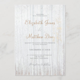 Forest Bröllop Rustic Wedding bjudande Inbjudningar