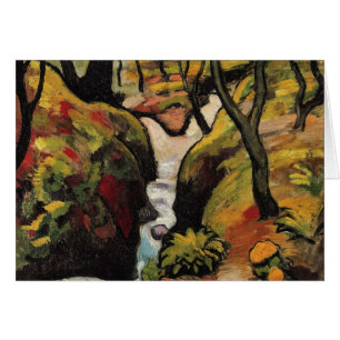 Forest Brook av August Macke Vintage Expressionism Hälsningskort