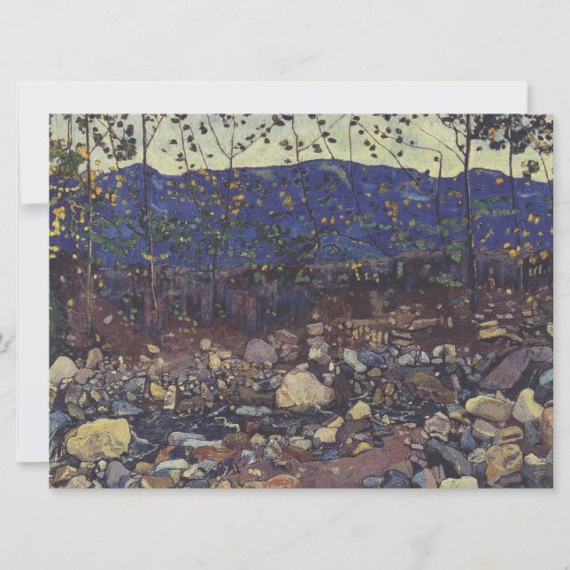 Forest Brook vid Leissigen, Schweiz (Landskap) Kort (Framsida)