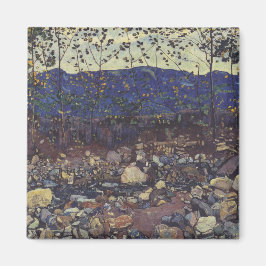 Forest Brook vid Leissigen, Schweiz (Landskap) Magnet