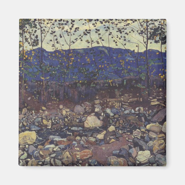 Forest Brook vid Leissigen, Schweiz (Landskap) Magnet (Framsidan)