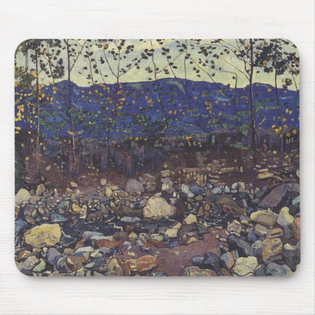 Forest Brook vid Leissigen, Schweiz (Landskap) Musmatta (Framsidan)