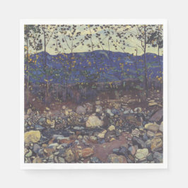 Forest Brook vid Leissigen, Schweiz (Landskap) Pappersservett