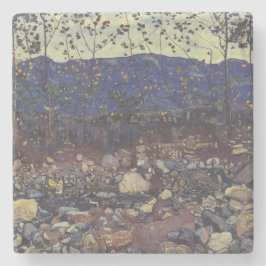 Forest Brook vid Leissigen, Schweiz (Landskap) Stenunderlägg